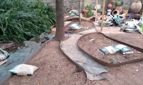 Renovación de un jardín de sombra: preparación de parterres y caminos